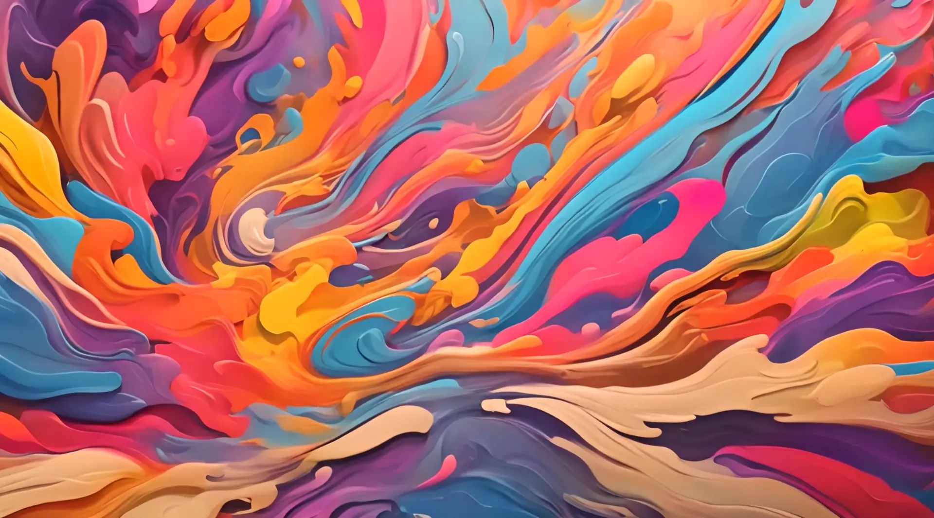 Vivid Swirls of Color Abstract Fluid Art Video
